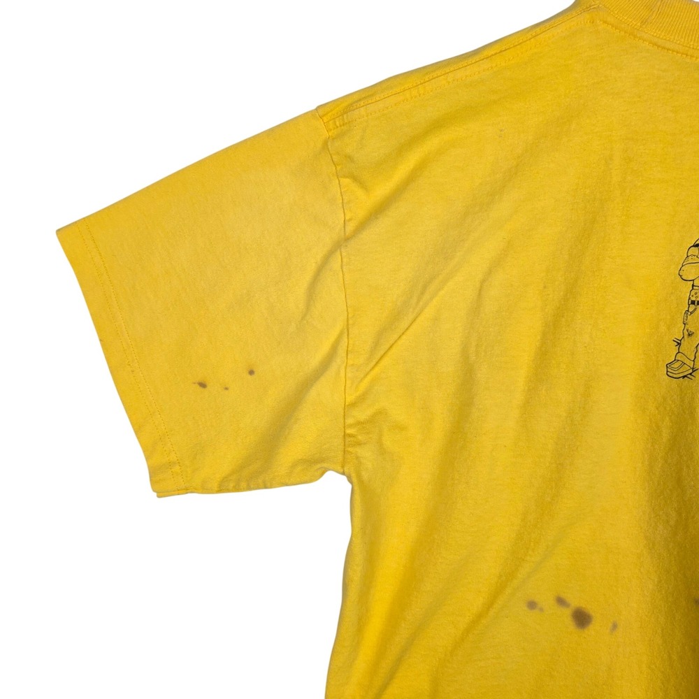 VTG TND Tornado Activewear Mens T Shirt XL Yellow Hip Hop Graphic 2000s Y2K Rare - Picture 14 of 16